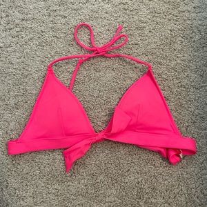 Victoria’s Secret hot pink triangle bikini top